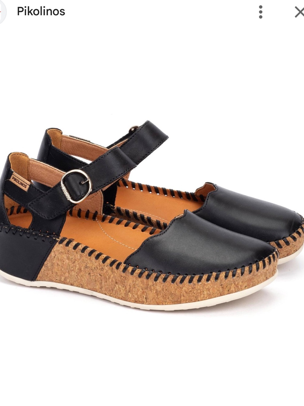 Pikolinos Marina W1C-0893 Black & Brown Leather Wedge Sandals LIKE NEW 42/ 11US